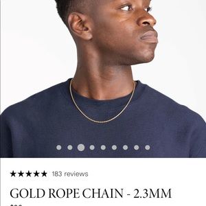 Manssion gold rope chain 20in